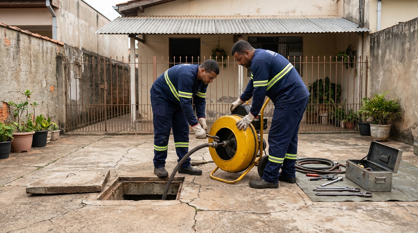Desentupimento de esgoto em Santos‑SP
